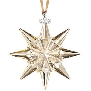 Swarovski 2009 SCS Gold Large Star Christmas Ornament 1026761 Brand New In Box